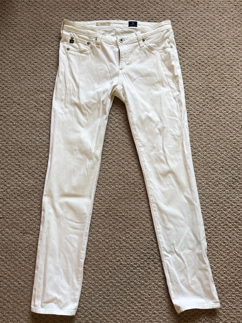 White Cigarette Leg Jeans